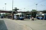 Zrich VBZ Tram 11 (Be 4/6 2026) Bucheggplatz im Juli 1983.