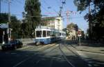 Zrich VBZ Tram 14 (Be 4/6 2011) Gessnerbrcke / Gessnerallee im Juli 1983.