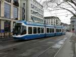 VBZ - Tram Be 5/6 3041 unterwegs auf der Linie 4 am 21.04.2013