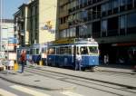 Zrich VBZ Tram 10 (Be 4/4 1428) Bahnhof Oerlikon im August 1986.