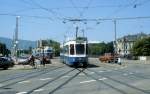 Zrich VBZ Tram 8 (Be 4/6 2068) Quaibrcke / Bellevue am 20.