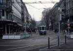 Zürich VBZ Tram 11 (Be 4/6 2082) Bahnhofstrasse am 6. März 2005.