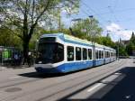 VBZ - Tram Be 5/6 3008 unterwegs auf der Linie 17 am 17.05.2014