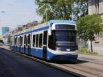 VBZ - Tram Be 5/6 3012 unterwegs auf der Linie 4 in der Stadt Zürich am 19.07.2014
