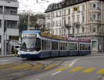 VBZ - Tram Be 5/6 3021 unterwegs auf der Linie 6 in Zürich am 31.01.2015