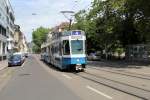 Zürich VBZ Tram 4 (SWP/SIG/BBC Be 4/6 2074) Limmatstrasse / Sihlquai am 13.