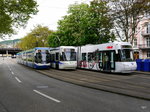 VBZ / Glattalbahn - Tramtreff hinter dem SBB Bahnhof in der Stadt Zürich am 15.05.2016