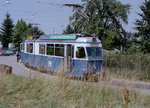 Zürich VBZ Tram 13 (SWS/BBC/SAAS Be 4/6 1633) Albisgütli, Uetlibergstrasse (Endstation Albisgütli) im Juli 1983.