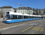 VBZ - Tram Be 6/8  4028 unterwegs auf der Linie 4 in der Stadt Zürich am 12.02.2023