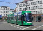 BVB - Tram Be 4/6  6010 unterwegs vor dem SBB Bahnhof in Basel am 14.04.2024