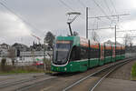Be 6/8 Flexity 5002, auf der Linie 14, fährt am 08.03.2024 zur Haltestelle St. Jakob.