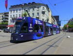 BVB - Tram Be 4/6  6007 mit Werbung unterwegs in Basel am 15.05.20258