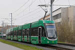 Be 6/8 Flexity 5009, auf der Linie 14, wendet am 10.03.2025 in der Wartenberg Schlaufe.