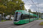 Be 6/8 Flexity 5037, auf der Linie 6, fährt am 02.09.2025 bei der Haltestelle Eglisee ein. Aufnahme Basel.
