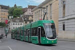 Be 6/8 Flexity 5019, auf der Linie 3, fährt am 21.07.2025 den Steinenberg hoch zur Haltestelle Bankverein. Aufnahme Basel.