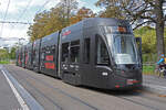 Be 6/8 Flexity 5009 mit der Werbung für Pferde Anlässe in Basel, auf der Linie 2, bedient am 02.09.2025 die Haltestelle Eglisee.