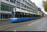 VBZ - Tram Be 6/8 4063 unterwegs auf der Linie 13 in Zürich am 26.10.2025