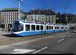 VBZ - Tram Be 5/6 3024 unterwegs auf der Linie 3 in Zürich am 21.02.2021