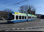 VBZ - Tram Be 5/6 3085 unterwegs auf der Linie 13 in der Stadt Zürich am 13.03.2022