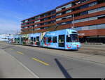 VBZ - Tram Be 5/6  3032 unterwegs auf der Linie 2 in Schlieren am 10.04.2023