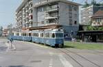 Zürich VBZ Tramlinie 7 (Be 4/6 1654 + 1698 (SIG/MFO/SAAS 1967 bzw.