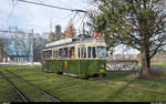 BERNMOBIL historique Chlousefahrten am 8. Dezember 2019. Standardwagen 621 in der Wendeschleife Saali.
