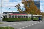 Der Be 4/4 107 mit dem B 337 am 28.10.23 als Shuttle zum Bahnhof Wankdorf unterwegs beim Guisanplatz, leider kam auch noch Fotografenpech dazu...