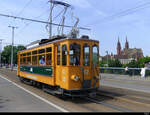 BLT - Oldtimer Tram Be 2/4  12  unterwegs an der Tramparade in der Stadt Basel am 22.05.2022