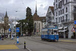 Aktion Pro Sächsitram Zürich (APS).
Rundkurs Bahnhofstrasse-Bellevue-Limmatquai-Central
vom 5. Dezember 2021 mit dem Be 2/2 1019.
Foto: Walter Ruetsch