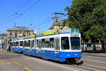 Schweiz, Zürich, VBZ  Tram 2039+2402 auf Linie 3, Bahnhofbrücke  18/8/2019