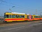 Be 4/8 205, auf der Linie 10, fährt am 04.03.2012 zur Haltestelle Münchensteinerstrasse.