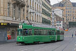 Be 4/4 496 zusammen mit dem B4S 1449,auf der Linie 16, fährt am 29.12.2025 zur Haltestelle Theater. Aufnahme Basel.