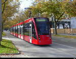 Bern Mobil - Tram Be 6/8 668 unterwegs auf der Linie 9 in der Stadt Bern am 06.11.2022
