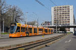 Be 6/10 Tango 182 mit der neuen OBI Werbung, auf der Linie 10, fährt Richtung Haltestelle ZOO Basel.
