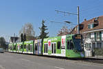 Be 6/10 Tango 162 mit der U-Abo Werbung, auf der Linie 10, fährt zur Haltestelle Bottmingermühle. Die Aufnahme stammt vom 07.04.2020.