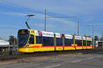 Be 6/10 Tango 174, auf der Linie 10, fährt am 16.03.2023 zur Haltestelle Münchensteinerstrasse.