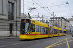 Be 6/10 Tango 181, auf der Linie 11, fährt am 08.01.2024 den Steinenberg hoch zur Haltestelle Bankverein.