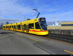 BLT - Tram Be 6/10  158  unterwegs auf der Linie 10 in Basel am 04.02.2024