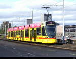 BLT - Tram Be 6/10  159 unterwegs auf der Linie 11 in Basel am 04.02.2024