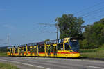 Be 6/10 Tango 152, auf der Linie 10, fährt am 09.08.2025 zur Endstation in Ettingen.