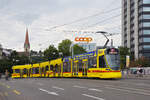 Be 6/10 Tango 185, auf der Linie 11, überquert am 19.07.2025 die Münchensteinerbrücke.