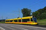 Be 6/10 Tango 166, auf der Linie 10, fährt am 09.08.2025 zur Haltestelle Känelmatt.
