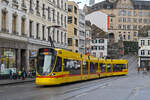 Be 6/10 Tango 177, auf der Linie 11, fährt am 16.02.2026 den Steinenberg hoch zur Haltestelle Bankverein.