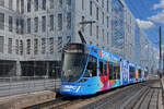 Be 6/10 Tango 182 mit der Werbung f�r Migros M-Parc, auf der Linie 11, f�hrt am 19.08.2026 zur Haltestelle Peter Merian. Aufnahme Basel.