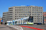 Be 6/10 Tango 186 mit der Werbung f�r Primero Energie, auf der Linie 10, �berquert am 19.08.2026 die M�nchensteinerbr�cke.