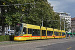 Be 6/10 Tango 159, auf der Linie 11, verl�sst am 21.09.2026 die Haltestelle am Aeschenplatz.