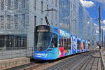 Be 6/10 Tango 182 mit der Werbung f�r den M-Parc, auf der Linie 11, f�hrt am 19.08.2026 zur Haltestelle Peter Merian. Aufnahme Basel.