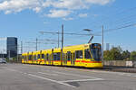 Be 6/10 Tango 158, auf der wegen der Grossbaustelle am Marktplatz umgeleiteten Linie 17, f�hrt am 06.08.2026 zur Endstation beim M-Parc und wendet in der Schlaufe beim Depot Dreispitz. Aufnahme Basel.