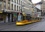 BLT - Tram Be 6/10  169 unterwegs auf der Linie 11 in der Stadt Basel am 18.11.2023