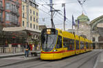 Be 6/10 Tango 168, auf der Linie 10, bedient am 23.02.2026 die Haltestelle am Bahnhof SBB. Aufnahme Basel.